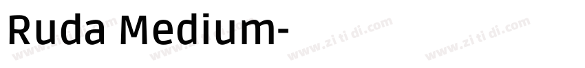 Ruda Medium字体转换